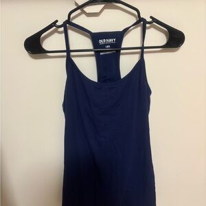 EUC Old Navy Blue Fitted racer back workout tank